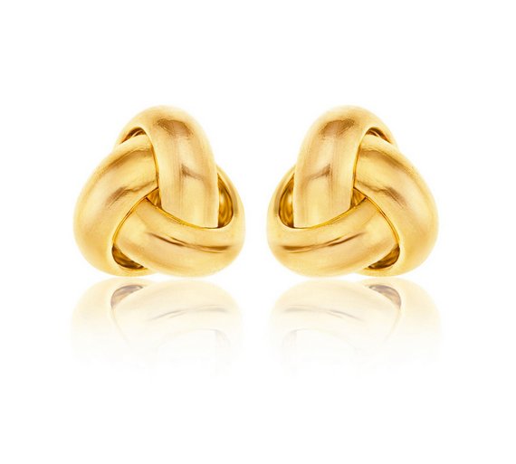 Buy 9ct Gold Triple Knot Stud Earrings at Argos.co.uk - Your Online ...