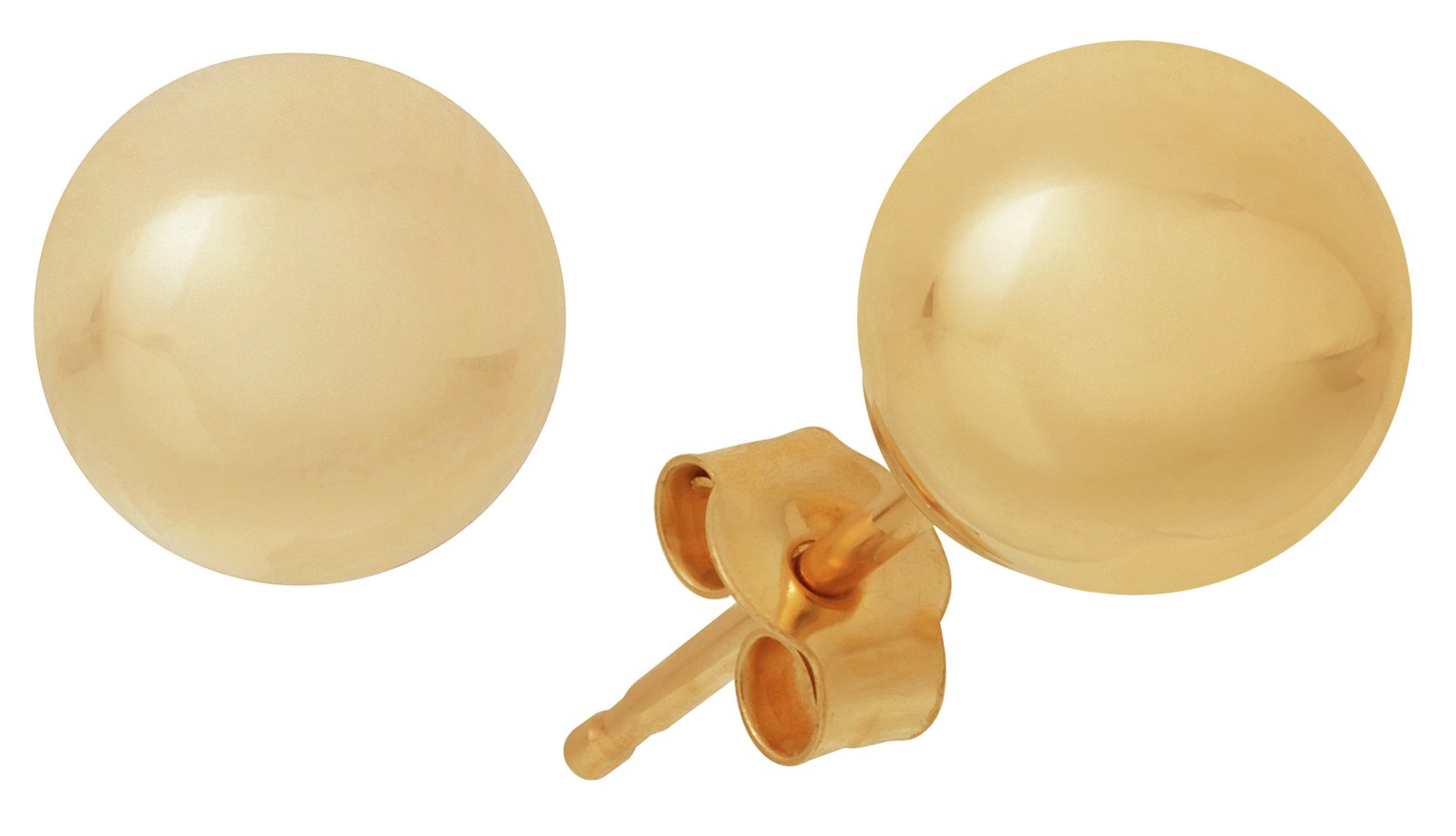 Revere Yellow 9ct Gold Ball 6mm Stud Earrings