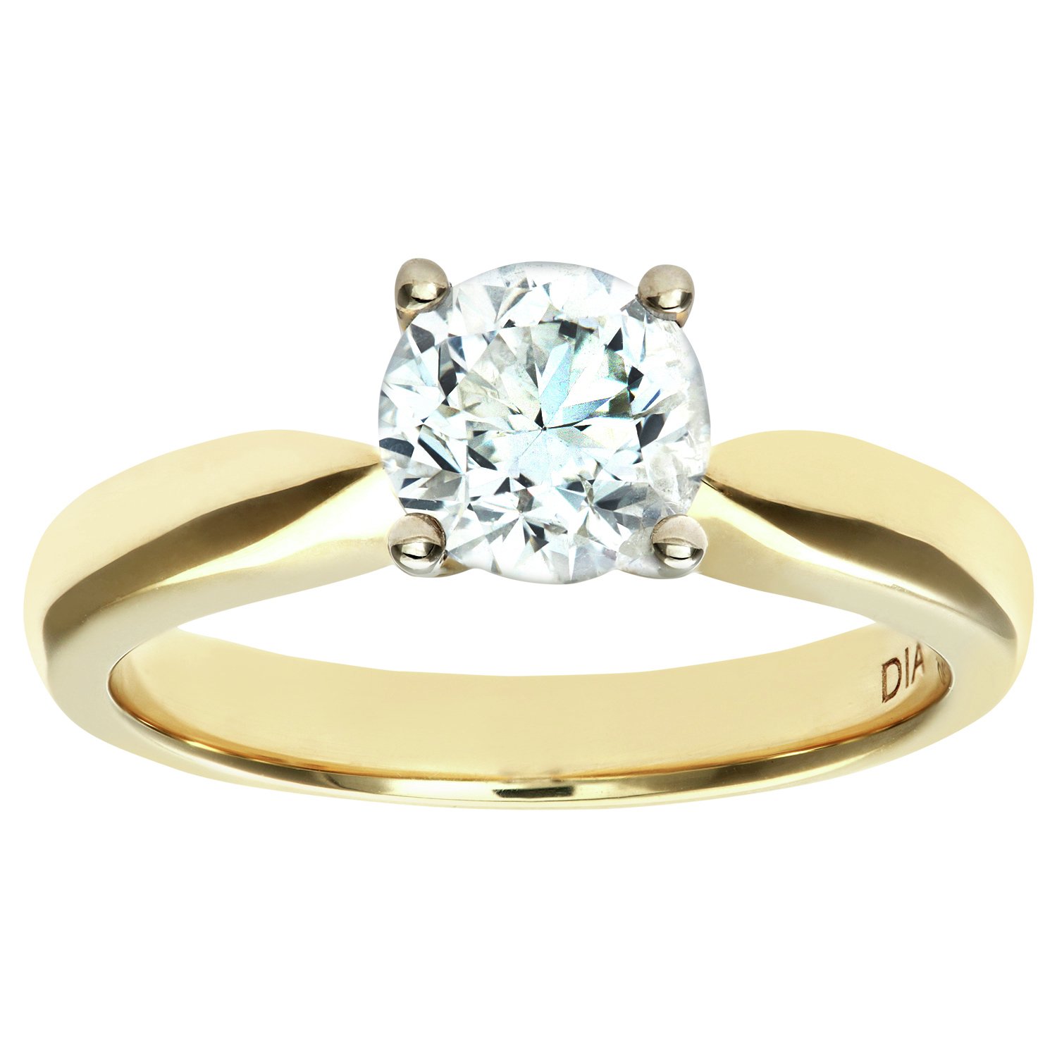 Everlasting Love 18ct Gold 1.00ct Diamond Solitaire Ring - K