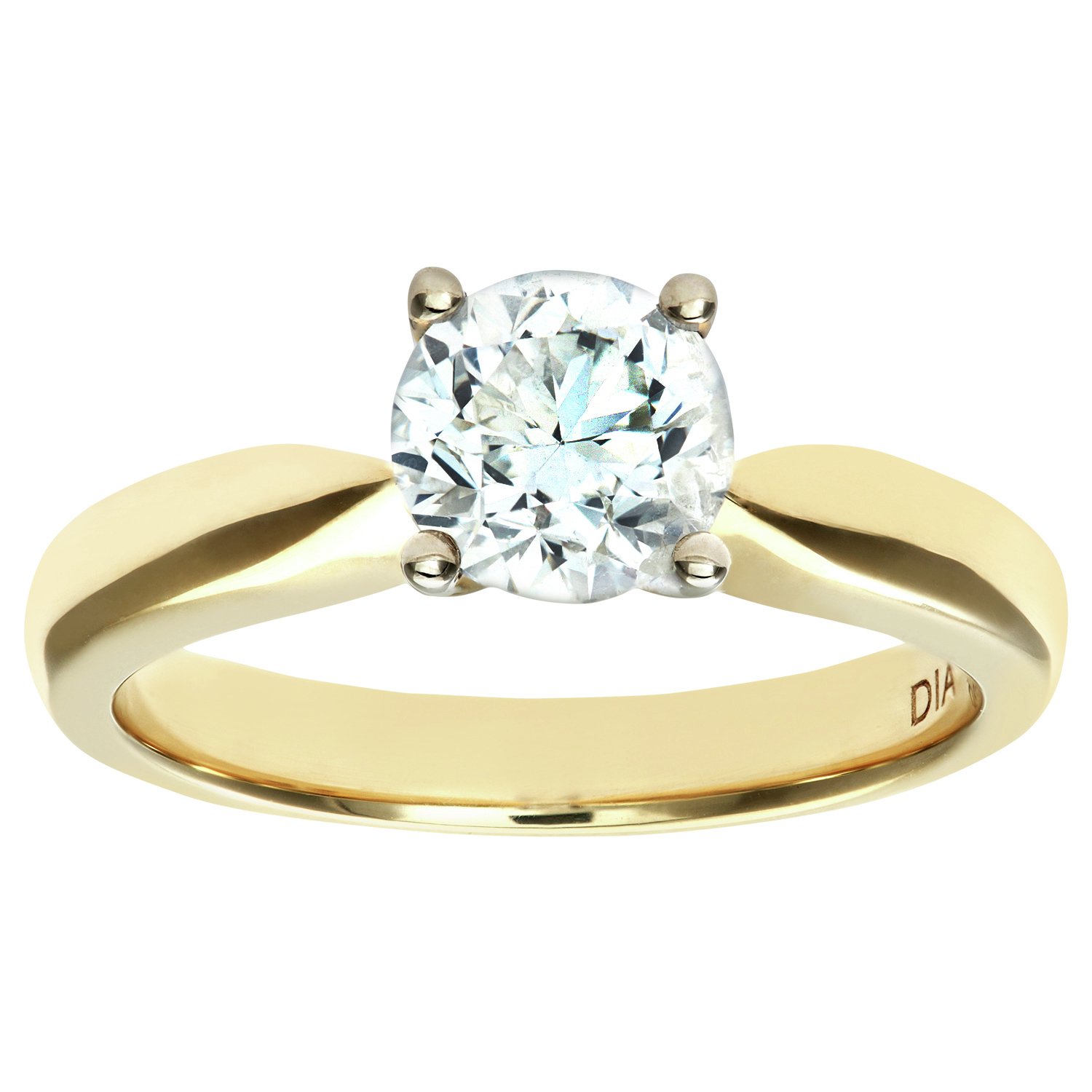 Everlasting Love 18ct Gold 1.00ct Diamond Solitaire Ring - L