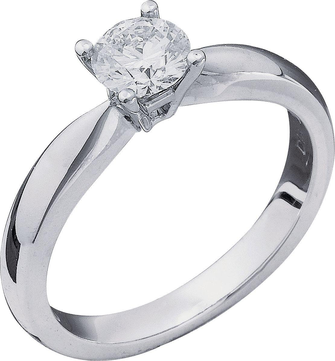 Everlasting Love 18ct W Gold 0.50ct Diamond Solitaire Ring-O