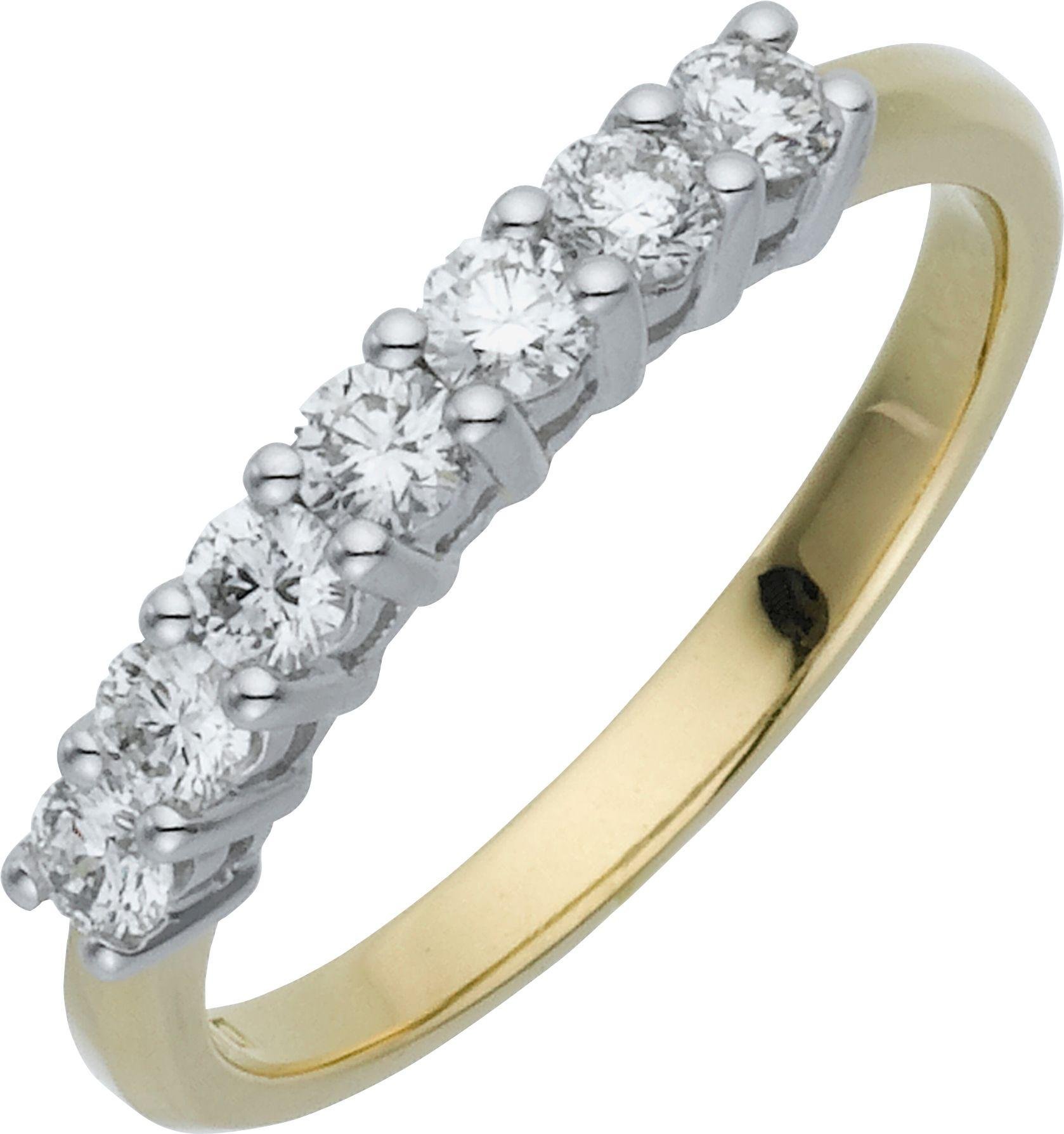 Everlasting Love 9ct Gold 7 Stone Eternity Ring - Size M