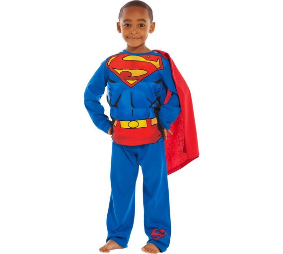 Buy Superman Boys' Blue Novelty Pyjamas and Cape - 5-6 Years at Argos ...