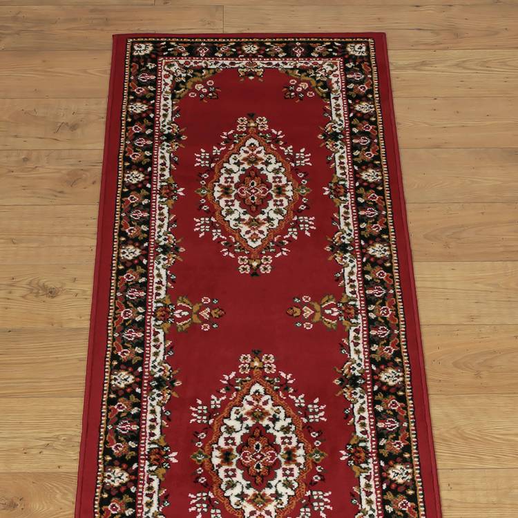 Homemaker Traditional Red Cut Pile Runner - 200x67cm 0