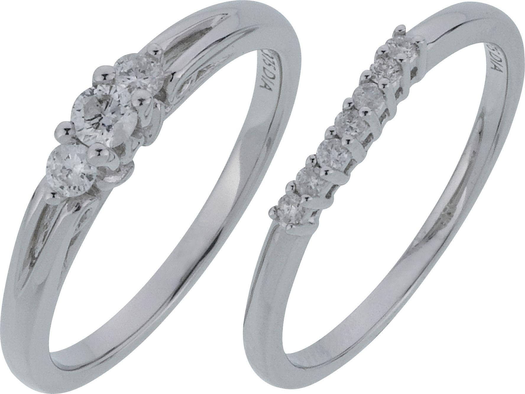 Made For You - 9 Carat White Gold 05 Carat Diamond - Bridal Set