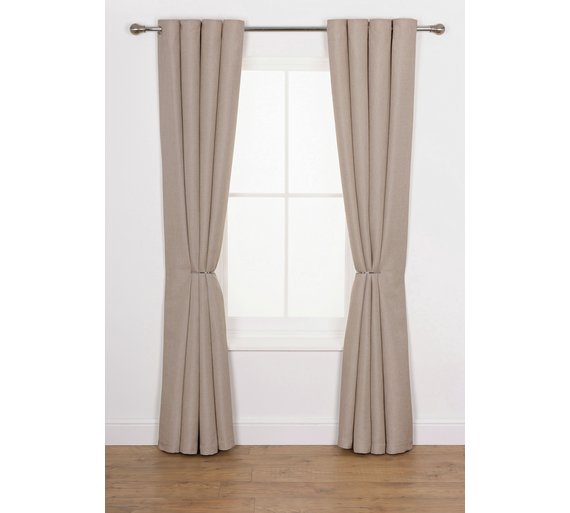 Buy Heart of House Hudson Lined Curtains - 116x137cm - Oatmeal at Argos ...