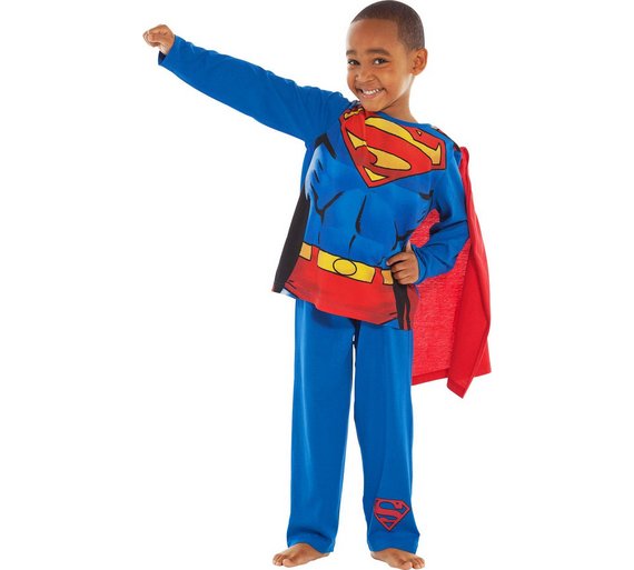 Buy Superman Boys' Blue Novelty Pyjamas and Cape - 7-8 Years at Argos ...
