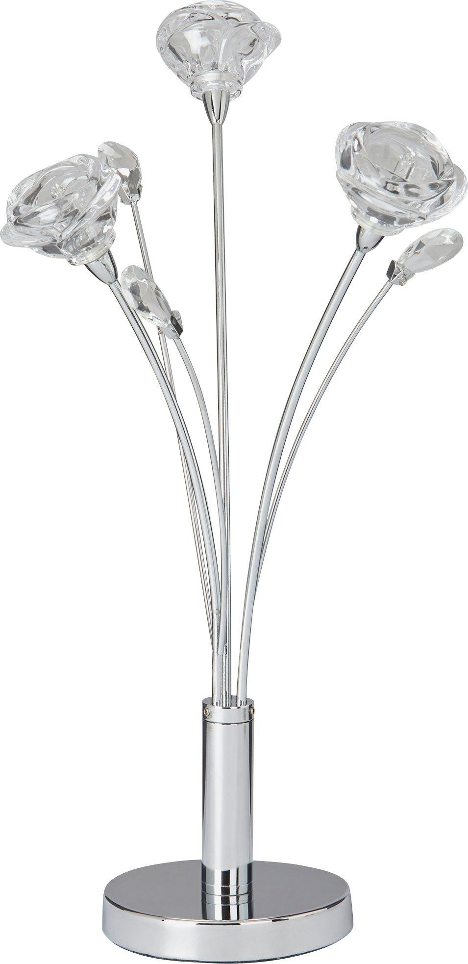 Argos Home Rosa 3 Light Table Lamp - Chrome