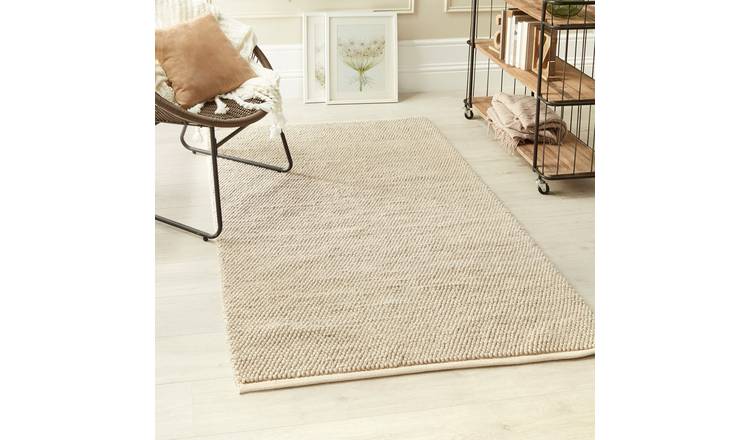 Mega Flooring Beige Modern Plain Rug - 120 x 170cm