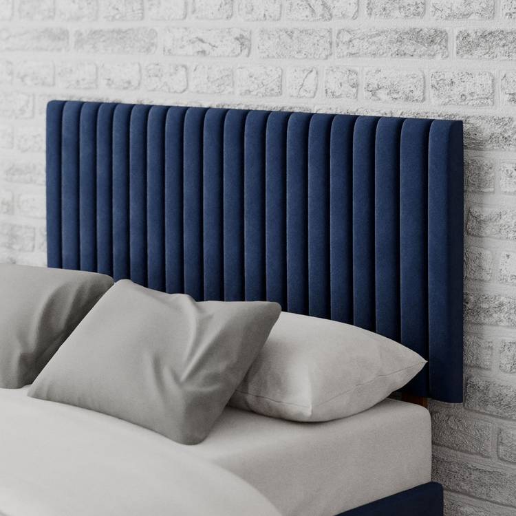 Aspire Grant Velvet Single Headboard- Navy 0