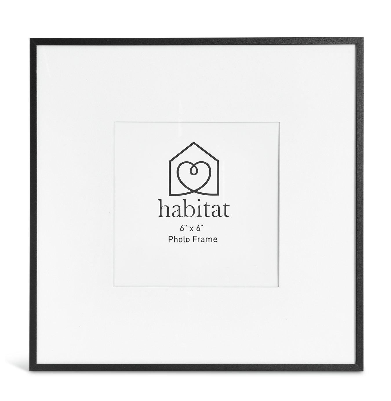 "Habitat Black Metal Picture Frame - 6x6"""