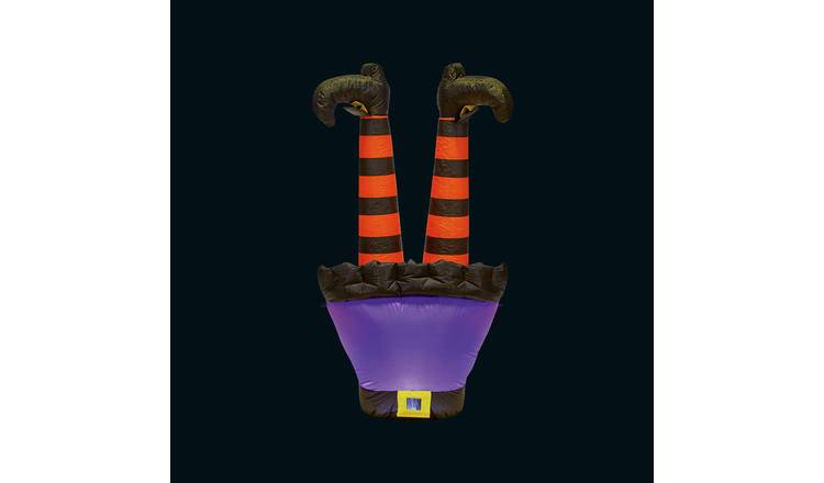 Premier Decorations Prelit Halloween Witch Legs Decoration