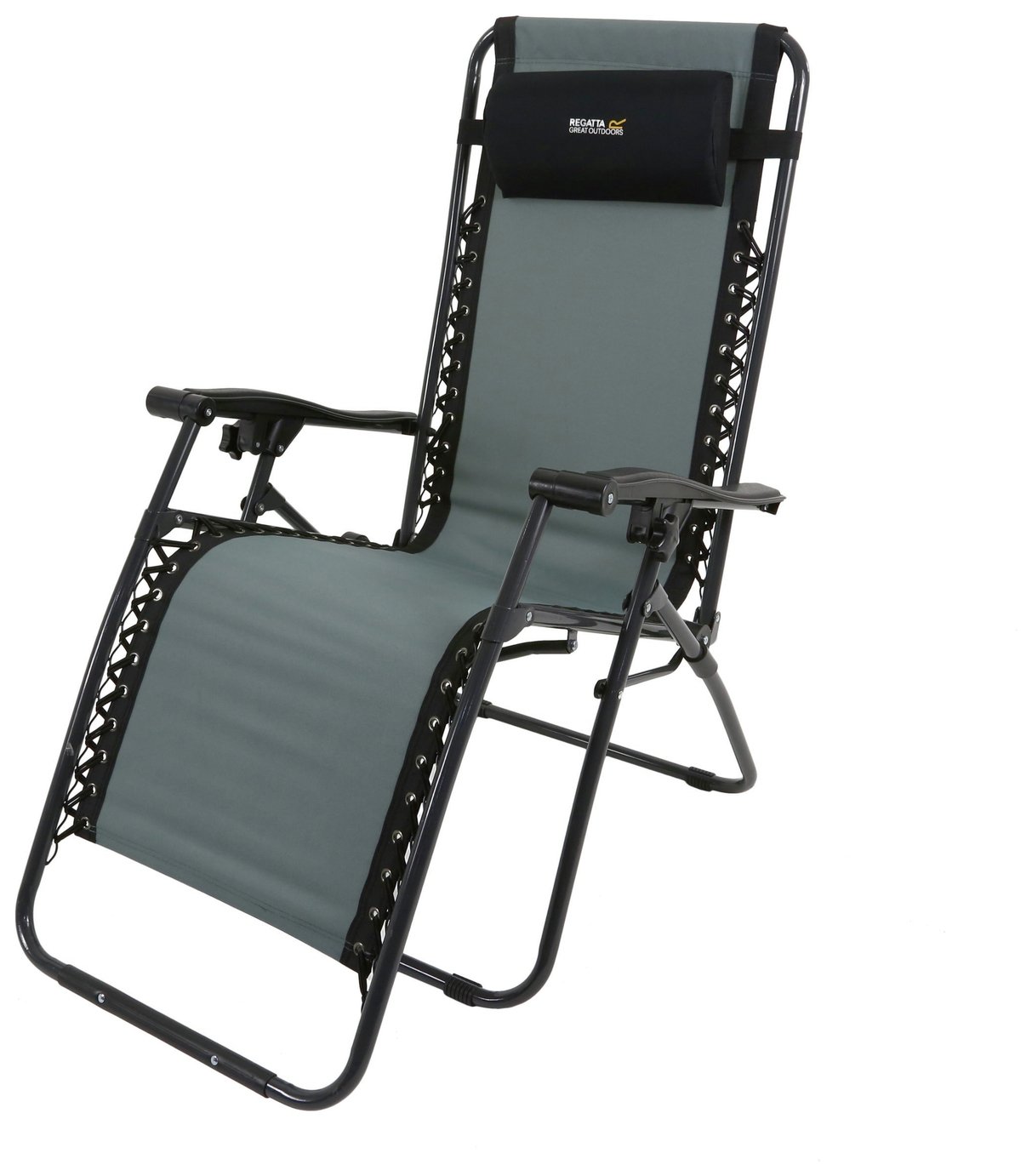 Regatta Colico Lounging Chair - Black/Sealgrey