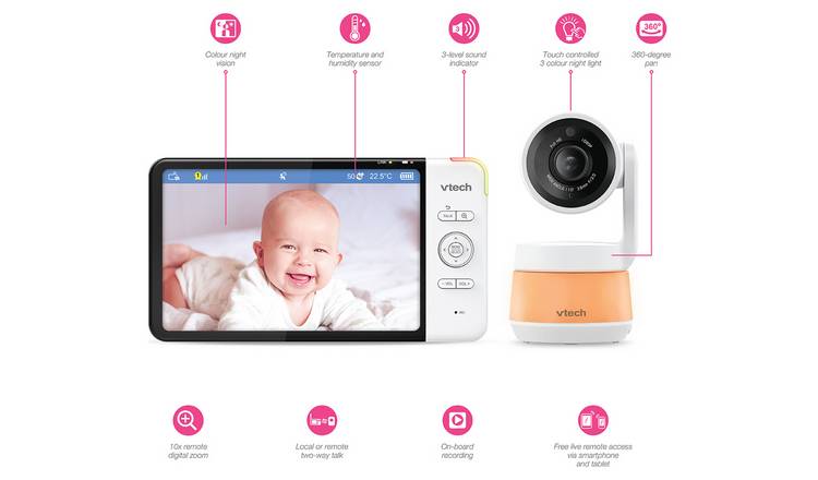 Buy Vtech Rm7767hd Smart Video Monitor Multi Colour Night Light Baby Monitors Argos