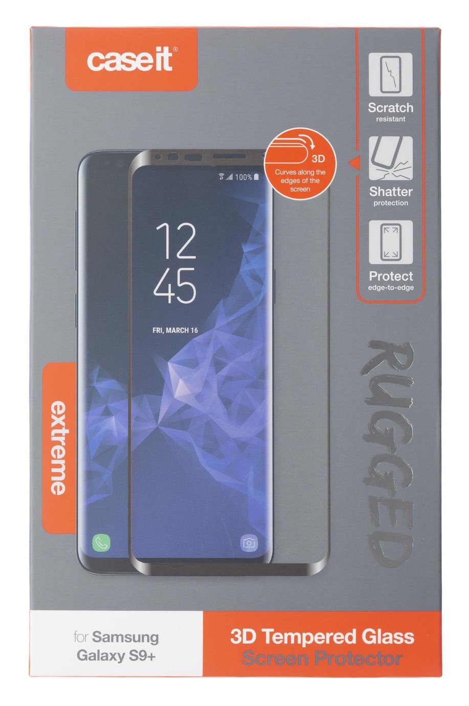 Case It Rugged Samsung Galaxy S9+ Screen Protector