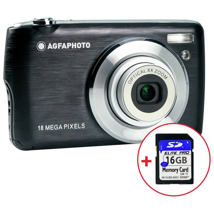 AGFA PHOTO DC8200 18MP 8x Zoom Compact Digital Camera -Black 0