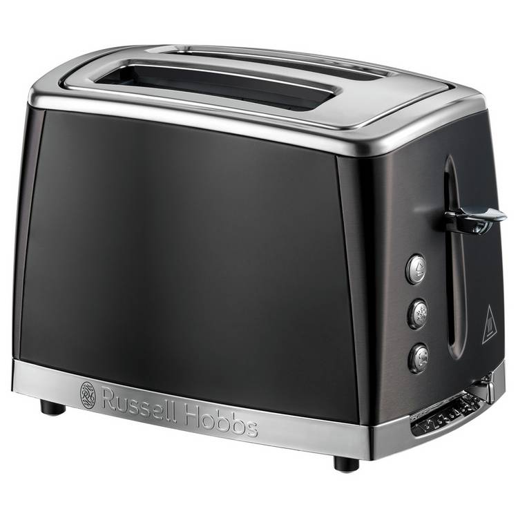 Russell Hobbs Luna 2 Slice Matte Black Toaster 26150 0