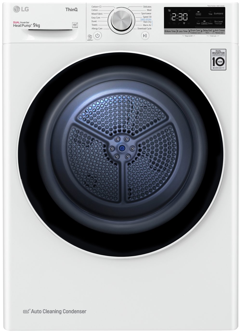 LG FDV709W 9KG Heat Pump Tumble Dryer - White