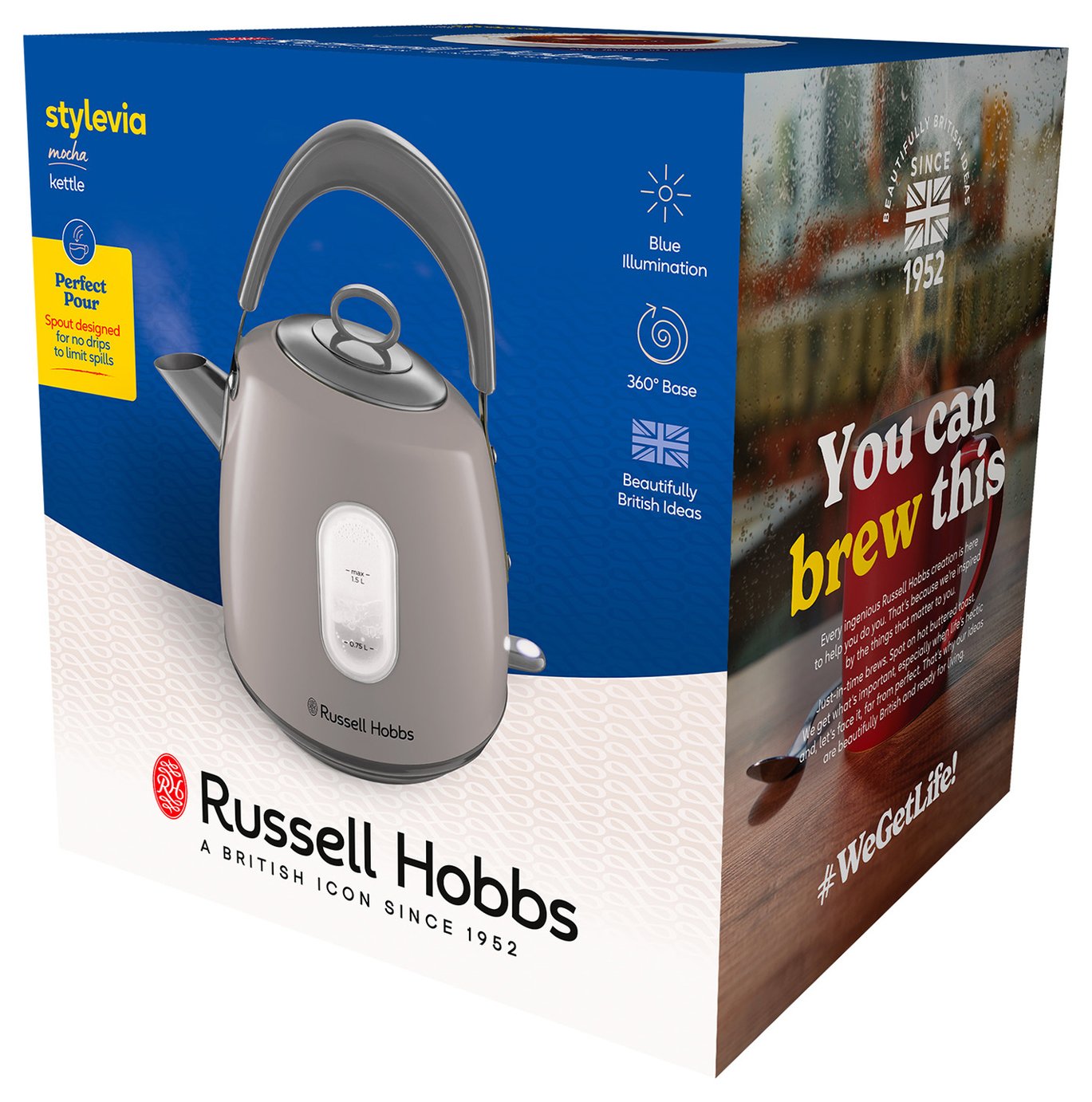 Buy Russell Hobbs 28133 Stylevia Kettle - Mocha | Kettles | Argos