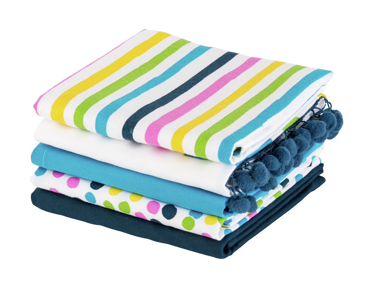 Argos Home Brights Pack of 5 Tea Towels Review