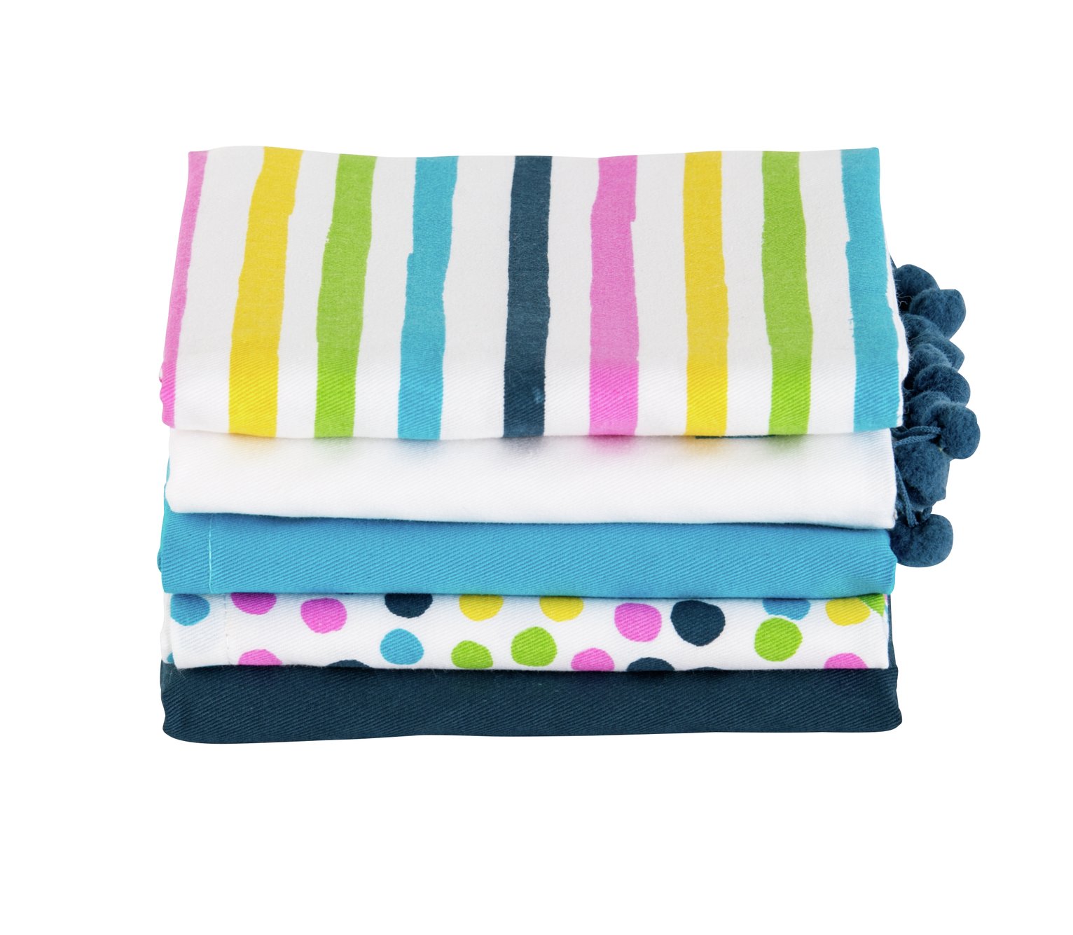 Argos Home Brights Pack of 5 Tea Towels Review