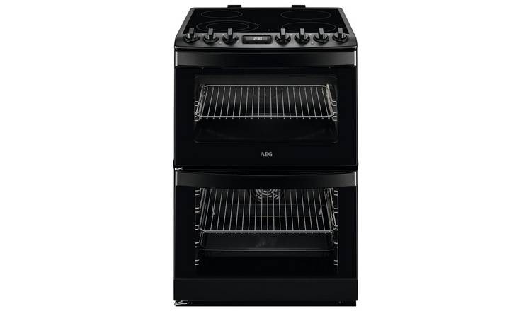 AEG CCB6741MCB 60cm Double Electric Cooker - Black