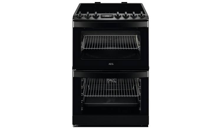 AEG CIB6743MCB 60cm Double Electric Cooker - Black