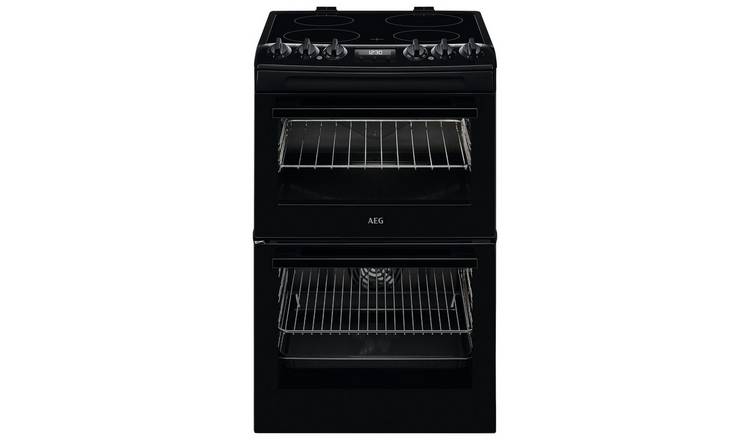 AEG CCX1530ACB 55cm Double Electric Cooker - Black