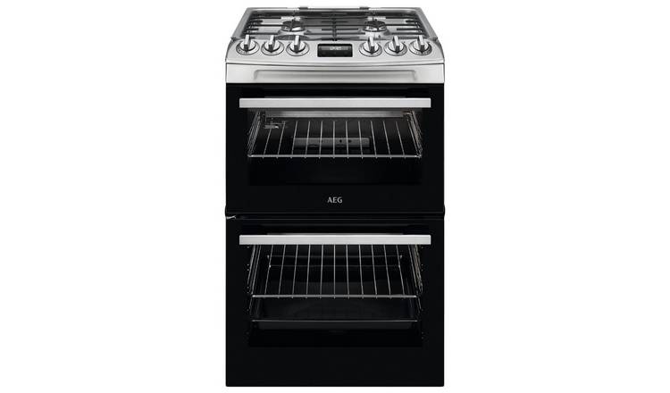 AEG CGX1130ACM 55cm Double Oven Gas Cooker - S/Steel