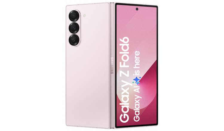 SIM Free Samsung Galaxy Z Fold6 5G 256GB AI Phone - Pink