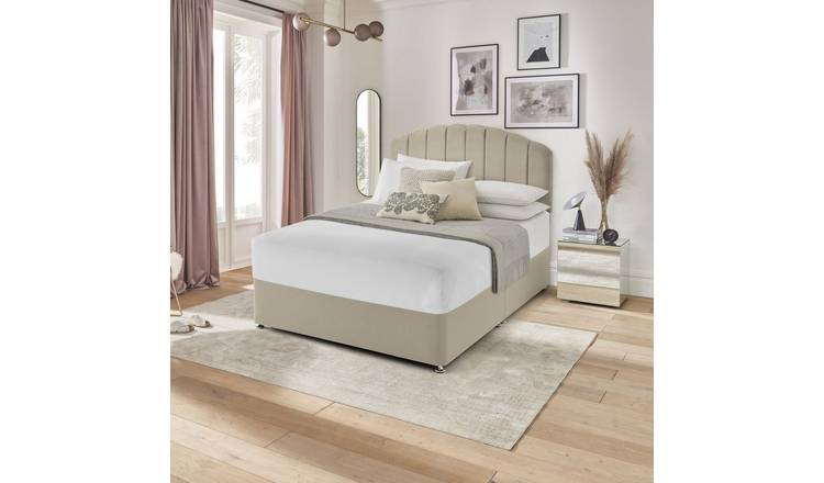 Silentnight Double Divan Bed Base - Sandstone