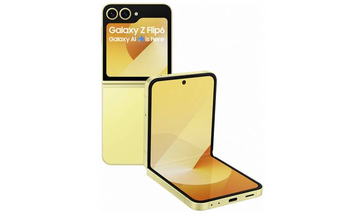 SIM Free Samsung Galaxy Z Flip6 5G 256GB AI Phone - Yellow