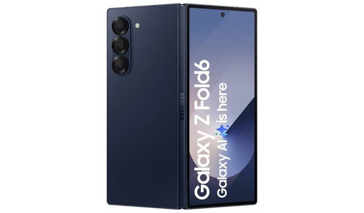 SIM Free Samsung Galaxy Z Fold6 5G 1TB AI Phone - Navy