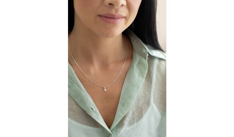 Silver locket necklace on sale argos