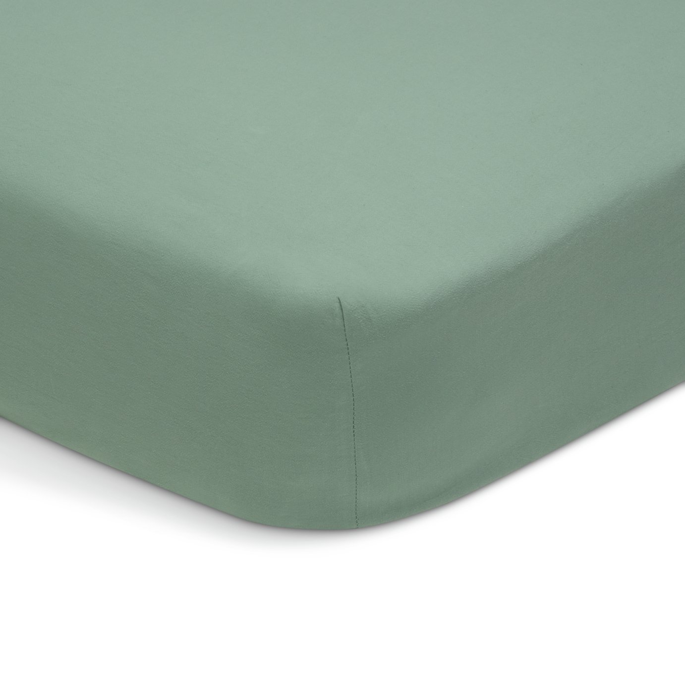 Habitat Washed Cotton Pistachio Fitted Sheet - Double