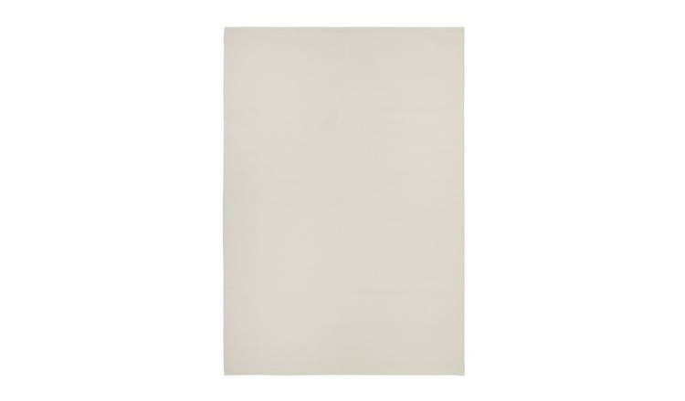 Argos Home Plain Cotton Flatweave Rug - Cream - 120x170cm