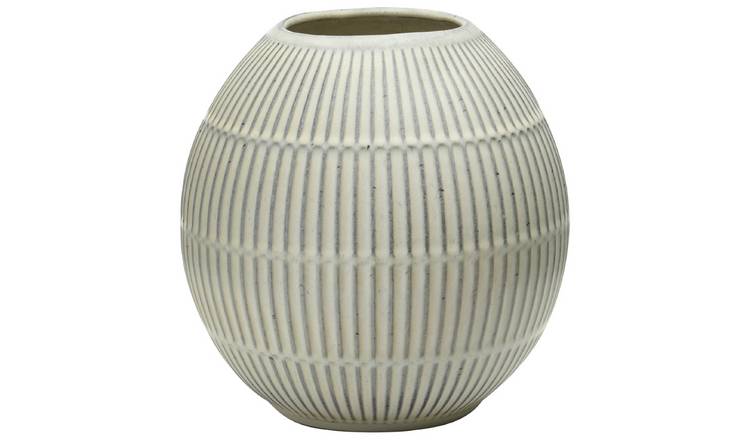 Buy Habitat Ceramic Glazed Vase - White, Vases