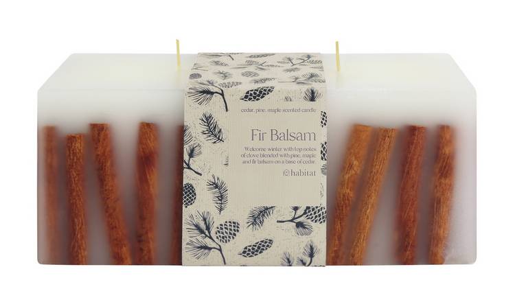 Habitat Large Cinnamon Inclusion Candle - Fir Balsam