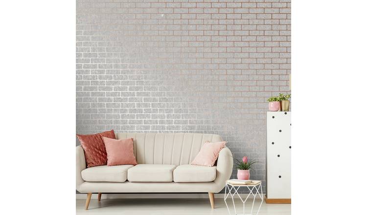 Superfresco Milan Brick Rose Gold Wallpaper