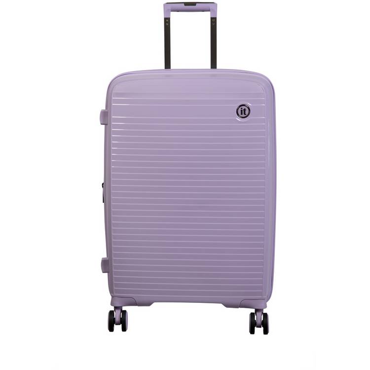 IT Hard Light Weight Expandable 8 Wheel Cabin Suitcase-Lilac 0
