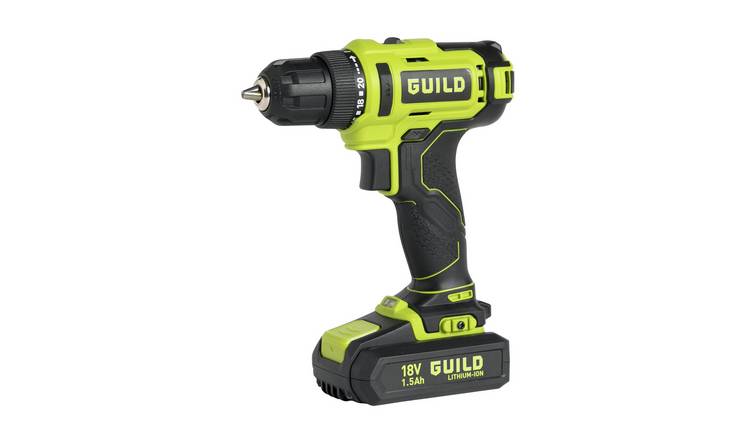 Buy Guild 18V Cordless Drill Driver 2 x 1.5AH Battery Drills Argos