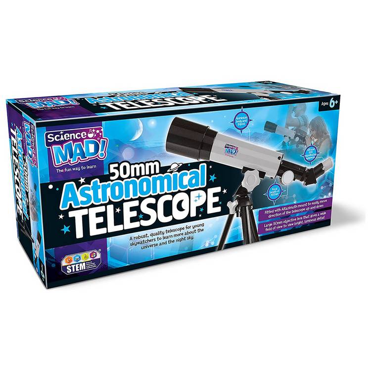 Science Mad 50mm Telescope with Tripod 0