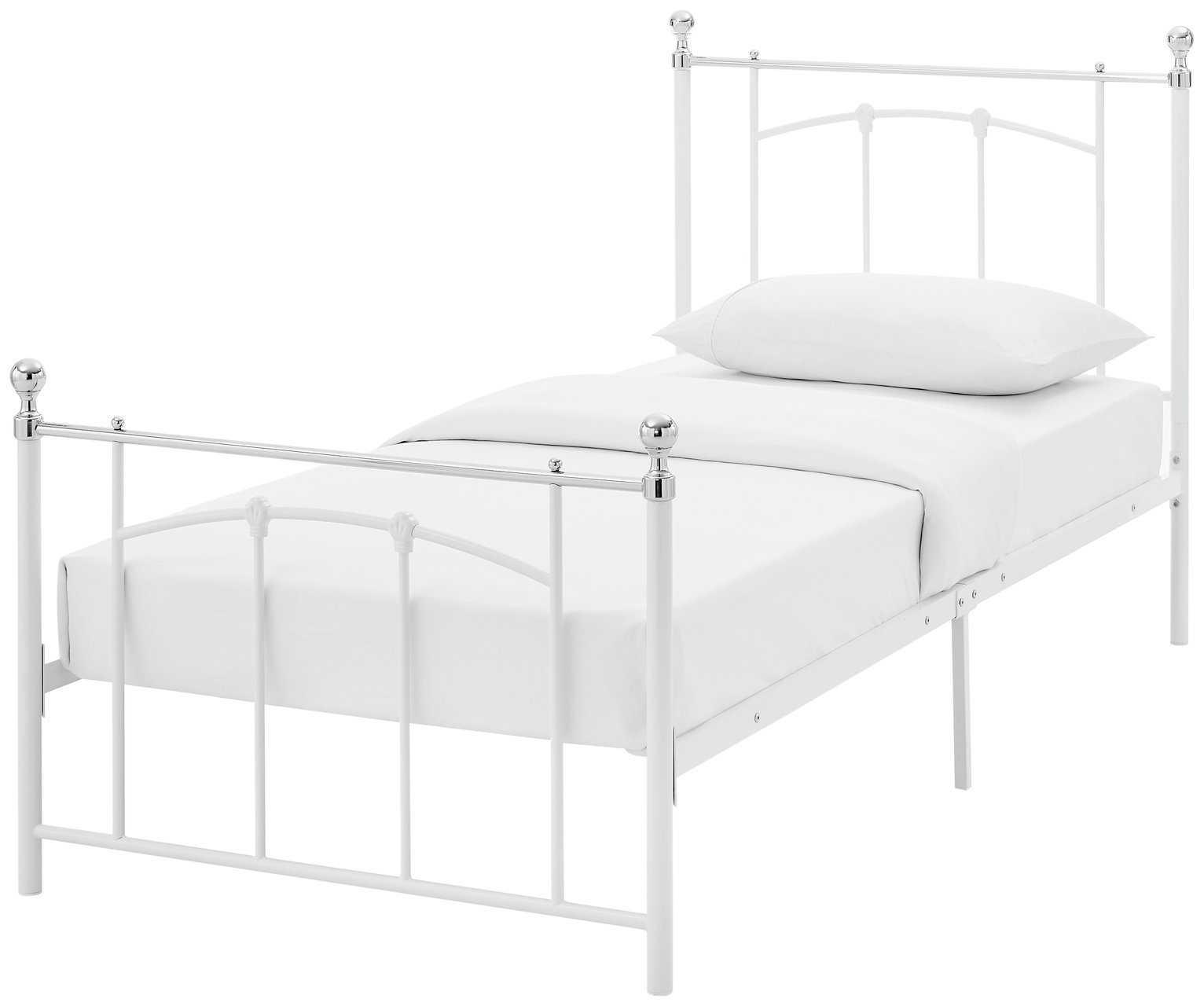 Argos Home Yani Single Metal Bed Frame - White