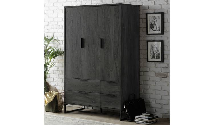 Dark wood deals wardrobe argos