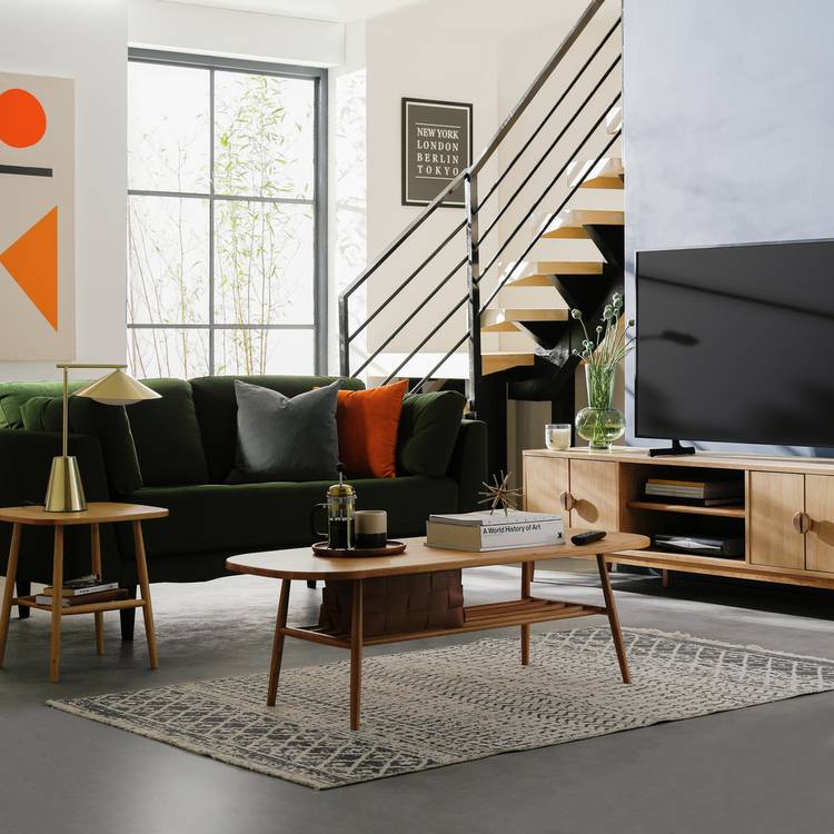 Habitat Cornelia 4 Door TV Unit - Oak 0
