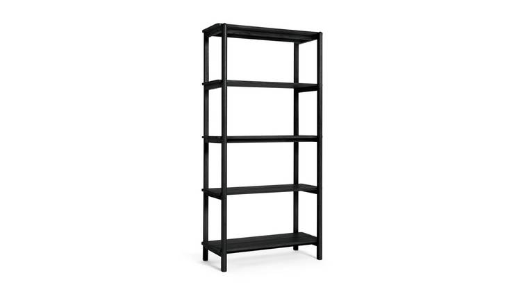 Deep black store bookcase