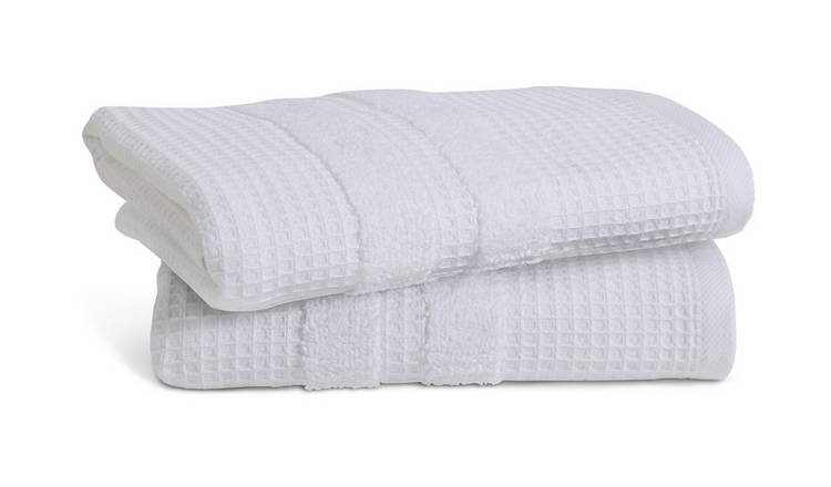 Buy Habitat Organic Cotton 2 Pack Hand Towel - White