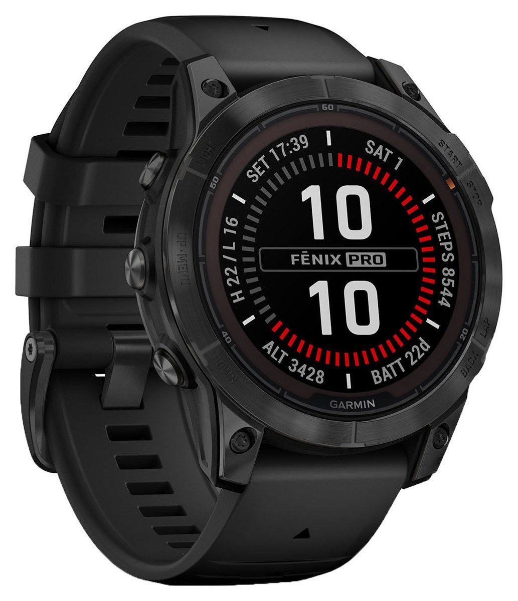 Garmin Fenix 7 Pro Solar Glass GPS Smart Watch - Black