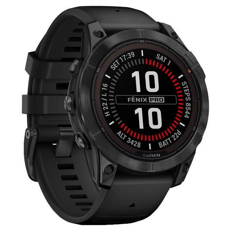 Garmin Fenix 7 Pro Solar Glass GPS Smart Watch - Black 0