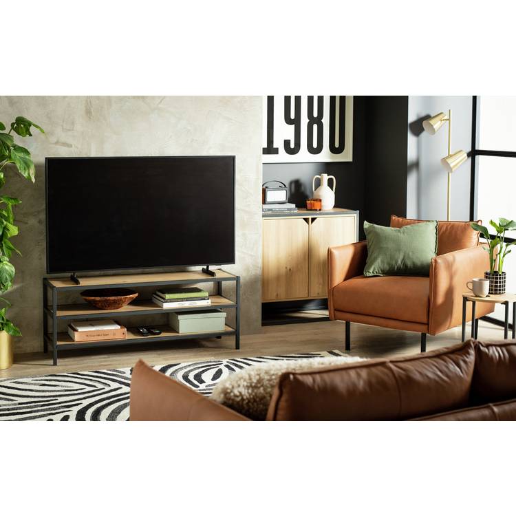 Habitat Loft Living TV Bench - Oak  0